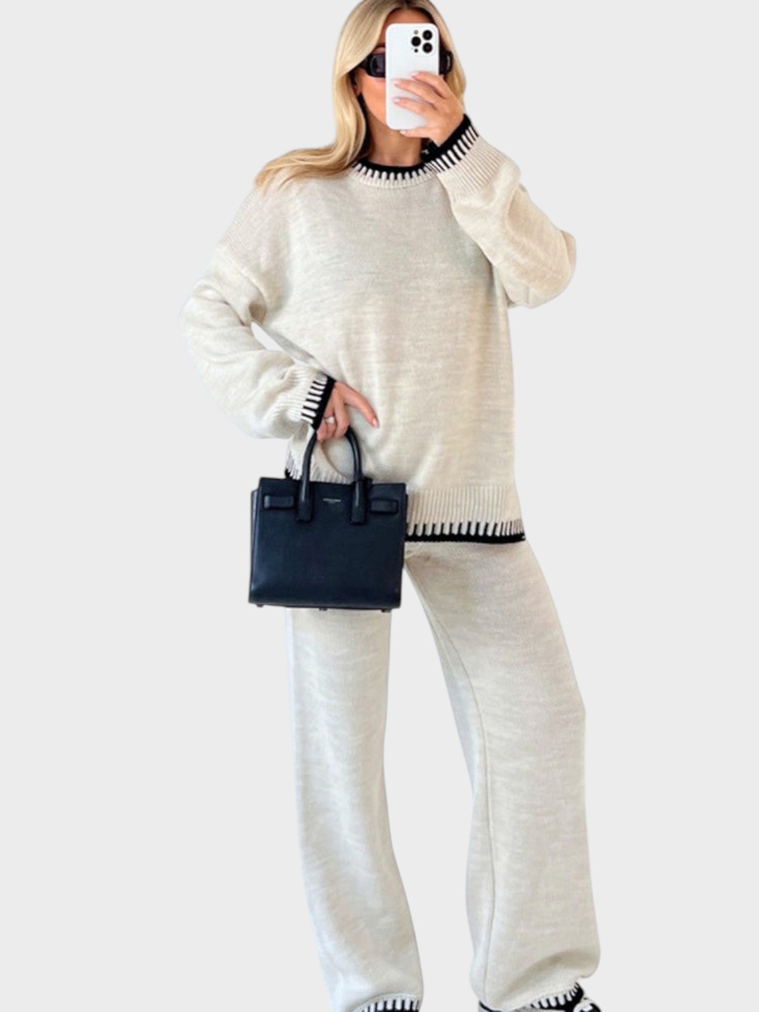 LILY | COZY CONTRAST KNIT CO-ORD Bennet & Stone London