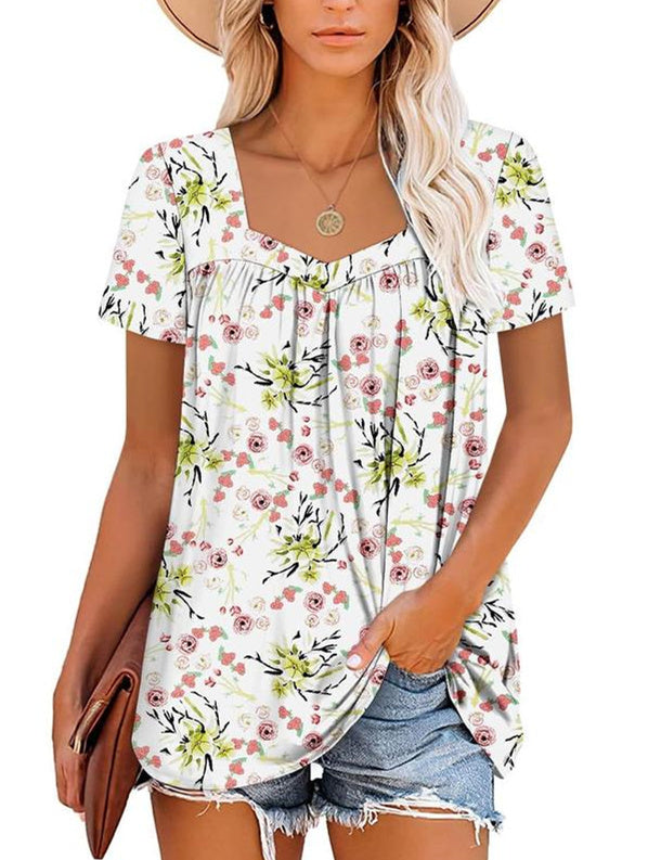 MAVIS | COSY SHORT-SLEEVE PRINTED TOP Bennet & Stone London