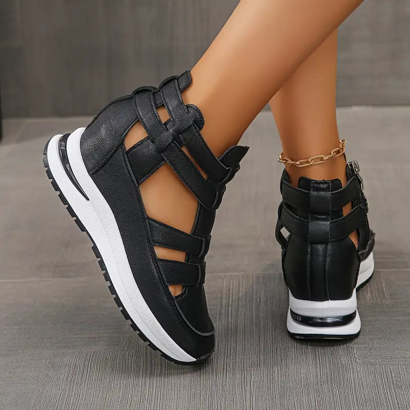 YVETTE | LIGHTWEIGHT WEDGE SANDALS WITH SIDE ZIP Bennet & Stone London