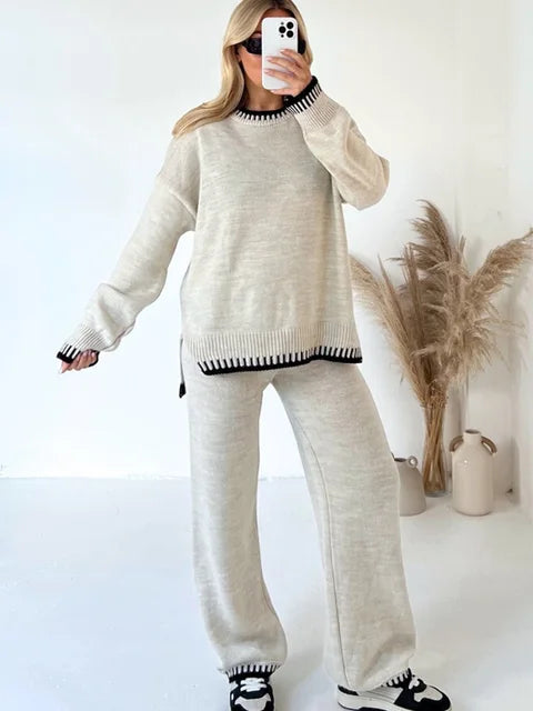 LILY | COZY CONTRAST KNIT CO-ORD Bennet & Stone London