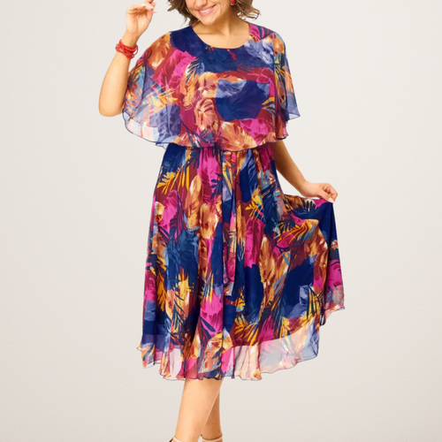BARBARA | COMFORTABLE PLUS SIZE CHIFFON DRESS Bennet & Stone London