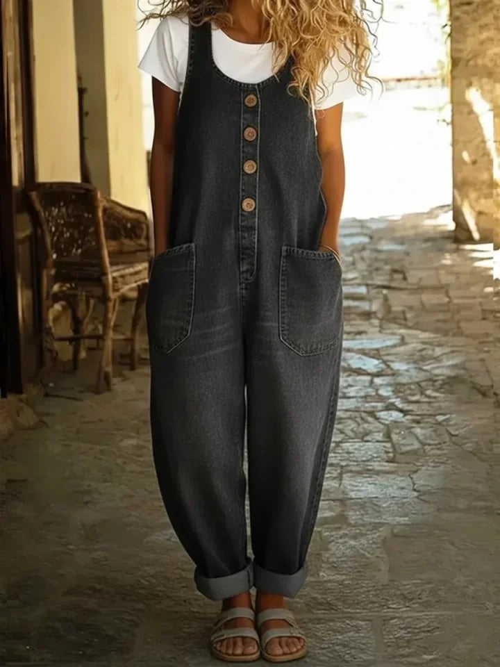Meadow | Vintagetvättade Denimhängselbyxor Bennet & Stone London