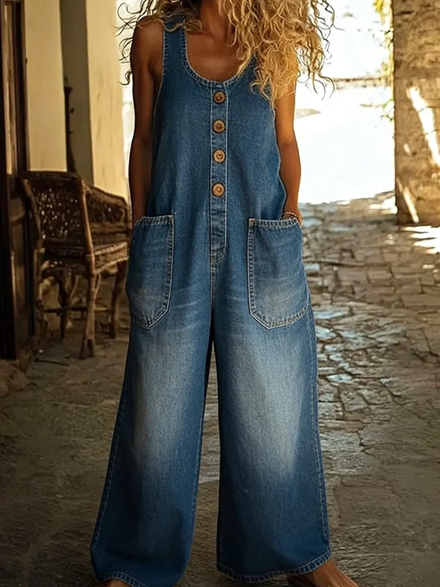 Meadow | Vintagetvättade Denimhängselbyxor Bennet & Stone London