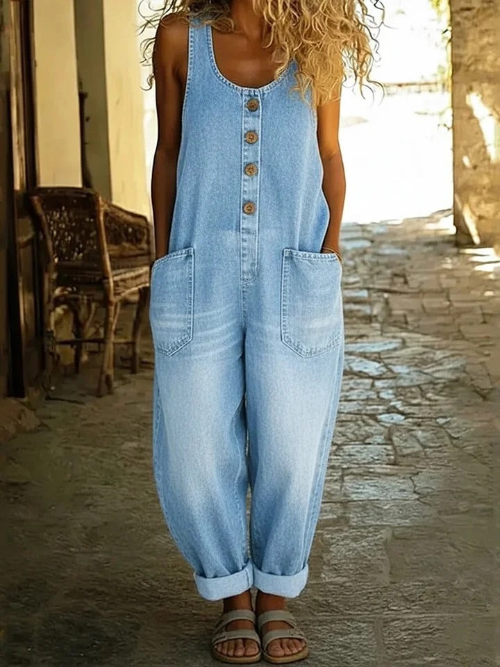 Meadow | Vintagetvättade Denimhängselbyxor Bennet & Stone London